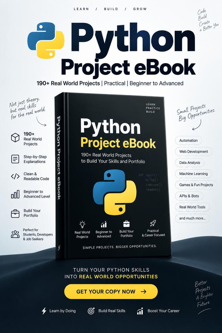 Python Project eBook: 190+ Real World Projects